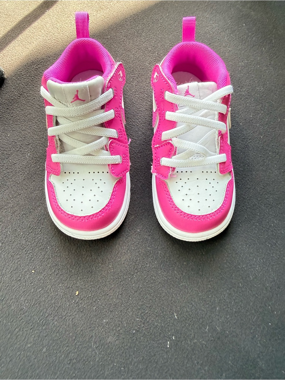 Jordan Kids' Pink and White Low-Top Sneakers